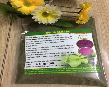 Bột lá cẩm tím nguyên chất 100% có giá bao nhiêu?