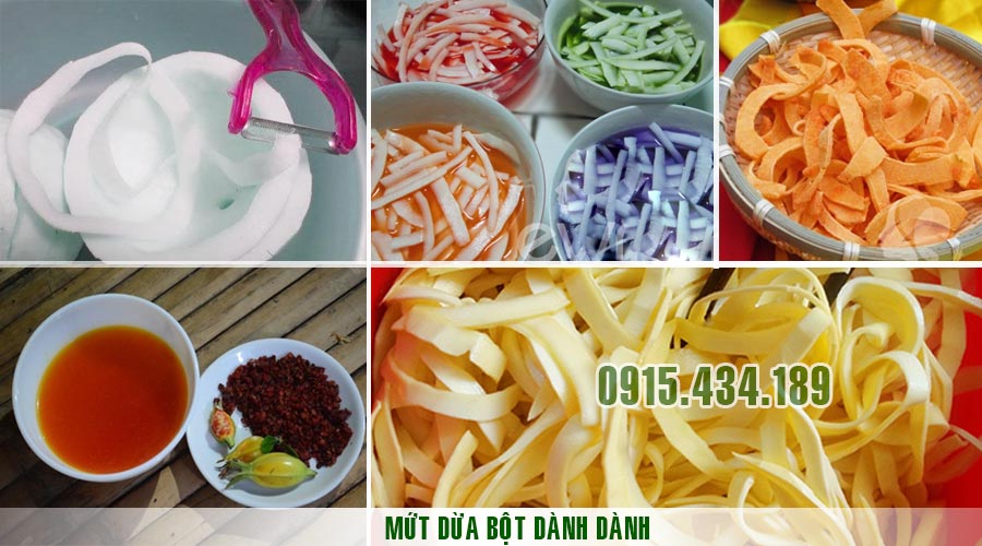 mứt dừa bột dành dành