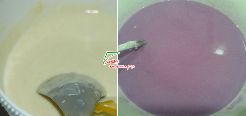 Chuẩn bị bột bánh da lợn để hấp