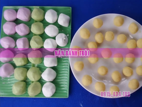 nặn viên bánh trôi