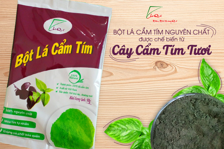 Bột lá cẩm tím, bột lá cẩm đỏ nguyên chất 