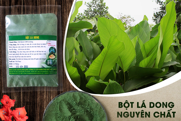 Bột Lá Dong Nguyên Chất Đảm Bảo VSATTP
