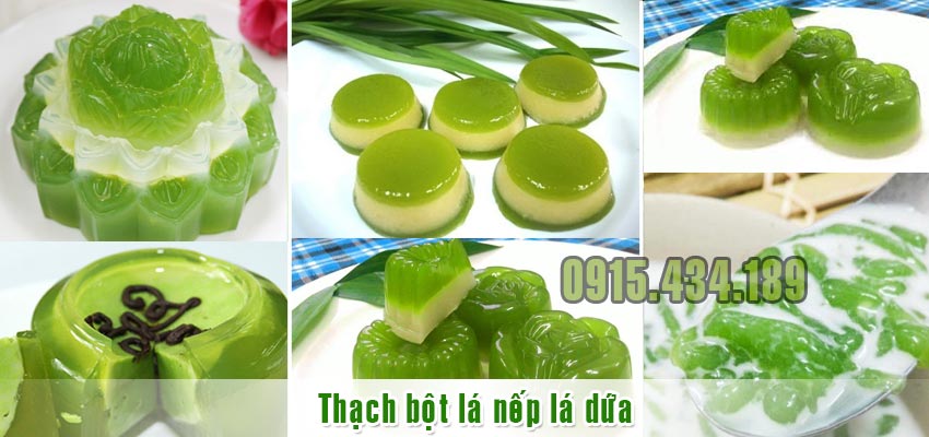 thạch bột lá nếp bột lá dứa